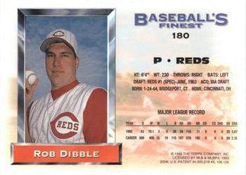 1993 Finest - Refractors #180 Rob Dibble Back