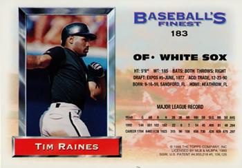 1993 Finest - Refractors #183 Tim Raines Back