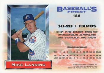 1993 Finest - Refractors #186 Mike Lansing Back