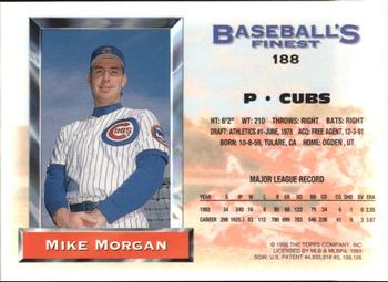 1993 Finest - Refractors #188 Mike Morgan Back