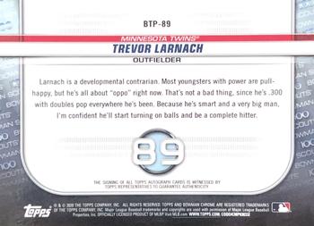 2020 Bowman - Chrome Bowman Scouts Top 100 Autographs #BTP-89 Trevor Larnach Back