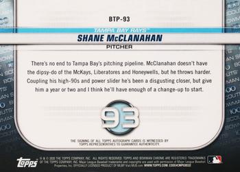 2020 Bowman - Chrome Bowman Scouts Top 100 Autographs #BTP-93 Shane McClanahan Back
