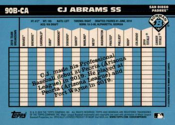 2020 Bowman - 1990 Bowman #90B-CA CJ Abrams Back
