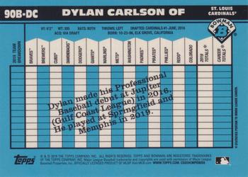 2020 Bowman - 1990 Bowman #90B-DC Dylan Carlson Back