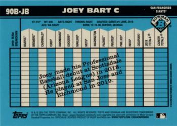 2020 Bowman - 1990 Bowman #90B-JB Joey Bart Back