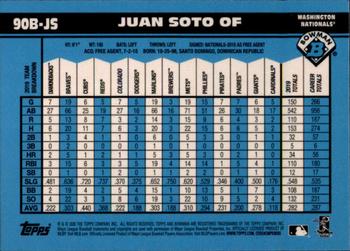 2020 Bowman - 1990 Bowman #90B-JS Juan Soto Back