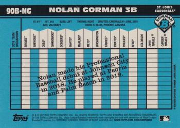 2020 Bowman - 1990 Bowman #90B-NG Nolan Gorman Back