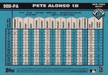 2020 Bowman - 1990 Bowman #90B-PA Pete Alonso Back