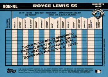 2020 Bowman - 1990 Bowman #90B-RL Royce Lewis Back