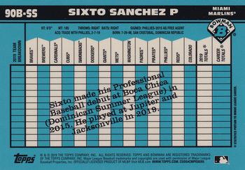 2020 Bowman - 1990 Bowman #90B-SS Sixto Sanchez Back