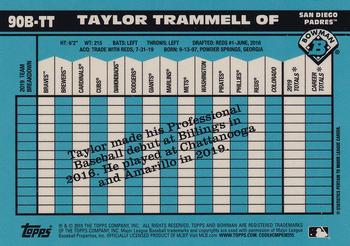 2020 Bowman - 1990 Bowman #90B-TT Taylor Trammell Back