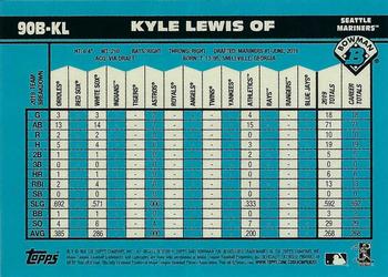 2020 Bowman - 1990 Bowman Green Refractor #90B-KL Kyle Lewis Back