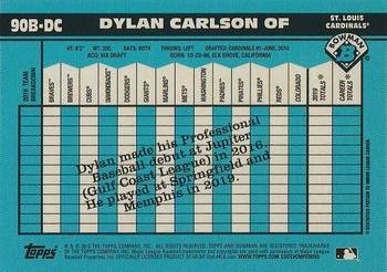 2020 Bowman - 1990 Bowman Gold Refractor #90B-DC Dylan Carlson Back