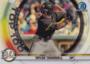 2020 Bowman - Chrome Bowman Scouts Top 100 #BTP-34 Taylor Trammell Front