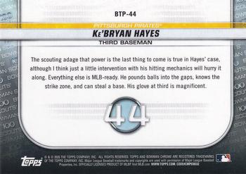 2020 Bowman - Chrome Bowman Scouts Top 100 #BTP-44 Ke'Bryan Hayes Back
