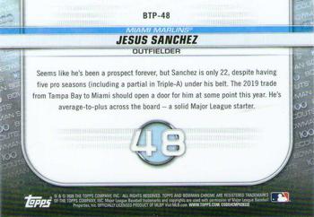 2020 Bowman - Chrome Bowman Scouts Top 100 #BTP-48 Jesus Sanchez Back