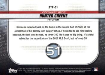 2020 Bowman - Chrome Bowman Scouts Top 100 #BTP-51 Hunter Greene Back