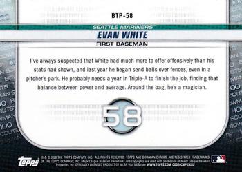 2020 Bowman - Chrome Bowman Scouts Top 100 #BTP-58 Evan White Back