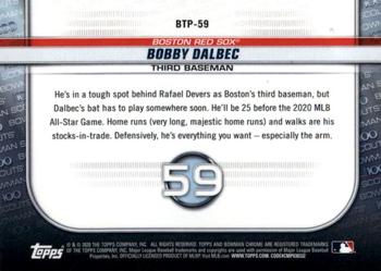 2020 Bowman - Chrome Bowman Scouts Top 100 #BTP-59 Bobby Dalbec Back