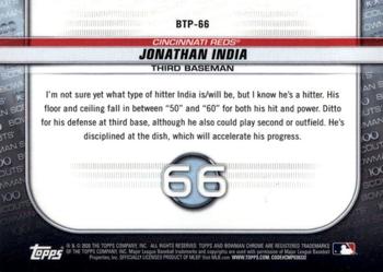 2020 Bowman - Chrome Bowman Scouts Top 100 #BTP-66 Jonathan India Back