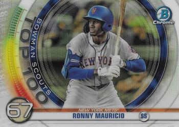 2020 Bowman - Chrome Bowman Scouts Top 100 #BTP-67 Ronny Mauricio Front