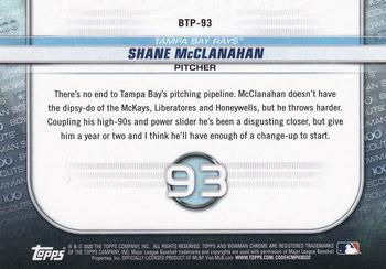 2020 Bowman - Chrome Bowman Scouts Top 100 #BTP-93 Shane McClanahan Back