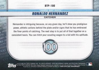 2020 Bowman - Chrome Bowman Scouts Top 100 #BTP-100 Ronaldo Hernandez Back