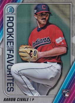 2020 Bowman - Chrome Rookie of the Year Favorites #ROYF-AC Aaron Civale Front