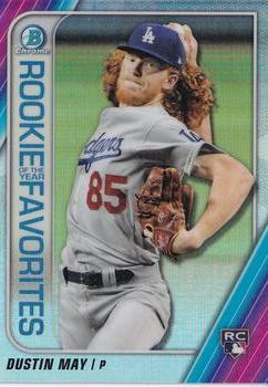 2020 Bowman - Chrome Rookie of the Year Favorites #ROYF-DM Dustin May Front