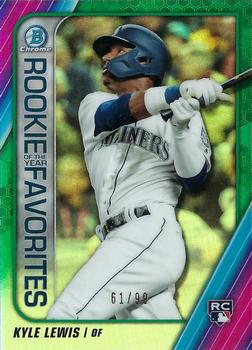 2020 Bowman - Chrome Rookie of the Year Favorites Green Refractors #ROYF-KL Kyle Lewis Front