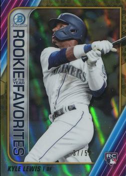 2020 Bowman - Chrome Rookie of the Year Favorites Gold Refractors #ROYF-KL Kyle Lewis Front
