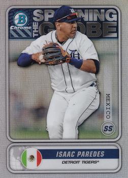 2020 Bowman - Chrome Spanning the Globe #STG-IP Isaac Paredes Front