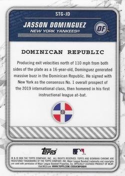2020 Bowman - Chrome Spanning the Globe #STG-JD Jasson Dominguez Back