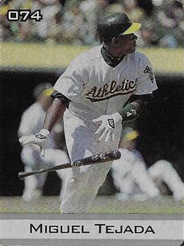2003 Sports Vault MLB Stickers #74 Miguel Tejada Front