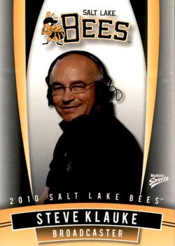2010 MultiAd Salt Lake Bees #34 Steve Klauke Front