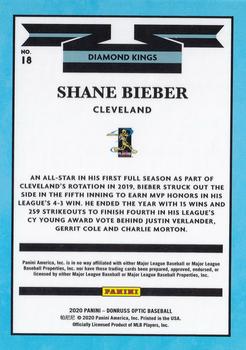 2020 Donruss Optic #18 Shane Bieber Back