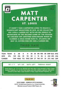 2020 Donruss Optic #186 Matt Carpenter Back