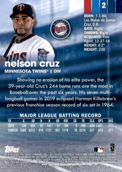 2020 Stadium Club Chrome #2 Nelson Cruz Back