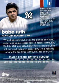 2020 Stadium Club Chrome #3 Babe Ruth Back