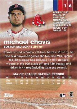 2020 Stadium Club Chrome #16 Michael Chavis Back