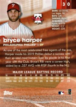 2020 Stadium Club Chrome #30 Bryce Harper Back