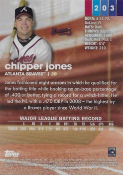 2020 Stadium Club Chrome #203 Chipper Jones Back