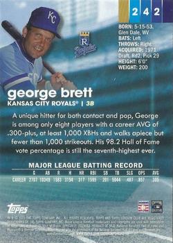 2020 Stadium Club Chrome #242 George Brett Back