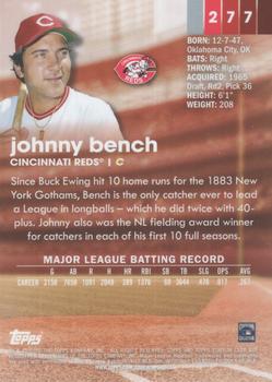 2020 Stadium Club Chrome #277 Johnny Bench Back