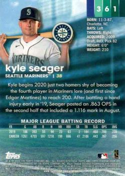 2020 Stadium Club Chrome #361 Kyle Seager Back