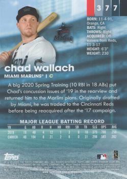 2020 Stadium Club Chrome #377 Chad Wallach Back