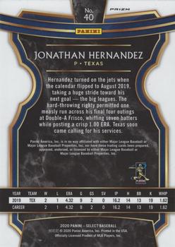 2020 Panini Select - Holo #40 Jonathan Hernandez Back