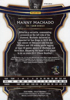 2020 Panini Select - Holo #95 Manny Machado Back