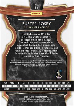 2020 Panini Select - Scope #65 Buster Posey Back