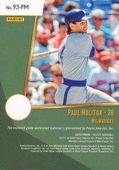 2020 Panini Select - 1993 Retro Select Materials #93-PM Paul Molitor Back